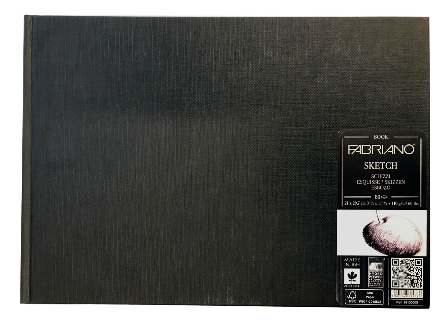 CUADERNO FABRIANO SKETCHBOOK A4, cosido lado corto apaisado Heyco SA