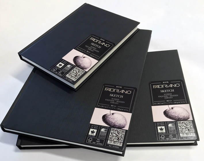 CUADERNO FABRIANO SKETCHBOOK A4, cosido lado corto apaisado Heyco SA